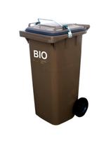 Šiukšlių konteineris GASTRO kibiras su sandariu dangčiu šiukšlėms bio-maisto atliekoms - rudas 240L