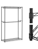 Vielinė kabykla drabužiams rūbinei 2 lentynos 2 pakabos 120 x 45 x 199,5 cm iki 200 kg