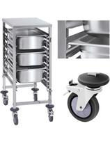 Maitinimo transportavimo vežimėlis 7x GN1/1 konteineriams, keliamoji galia iki 50kg