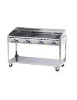 Dujinis grilis "Green Fire" 4 degiklių 22kW mobilus - Hendi 149614