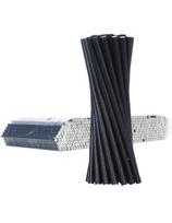 BIO ekologiški popieriniai šiaudeliai PAPER STRAWS storio 8/205mm - juodi 500vnt.