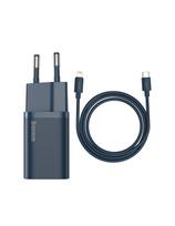 Super Si 1C greitas USB-C 20W PD įkroviklis + iPhone Lightning laidas 1m mėlynas