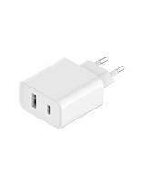 Xiaomi Travel Charger Combo USB / USB-C 33W PD greitas įkroviklis, baltas