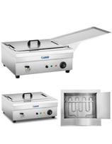 Žuvies spurgų keptuvė su nuvarvėjimo padėklu 3200W 230V 14L