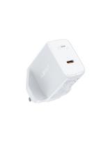 Angliškas GaN USB-C įkroviklis 30W Q3 3.0 AFC FCP UK kištukas baltas