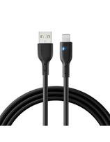 iPhone laidas su LED indikatoriumi USB - Lightning 2.4A 2m juodas