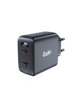 GaN 35W PD 2x USB-C greitas įkroviklis, juodas