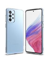 Galaxy A73 Fusion Matte pusiau permatomas dėklas su gelio rėmeliu