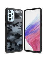 Galaxy A73 Fusion Matte juodas dėklas su gelio rėmeliu