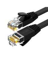 Plokščias RJ45 LAN Ethernet Patchcord Cat. 6 2m juodas