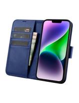 „2in1“ odinis atverčiamas dangtelis „iPhone 14 Plus Anti-RFID“ piniginės dėklas, mėlynas