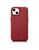 Natūralios odos dėklas iPhone 14 Plus MagSafe Case Leather, raudonas