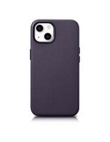 Natūralios odos dėklo dangtelis iPhone 14 Plus MagSafe Case Oda tamsiai violetinė