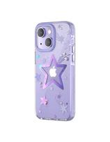 iPhone 14 Plus Heart Star serijos PURPLE STAR žvaigždės dėklas
