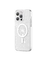 Magnetinis dėklas iPhone 14 Pro Max MagSafe PQY Geek Series sidabras