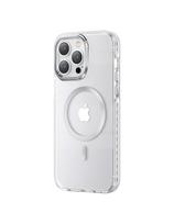 Magnetinis dėklas iPhone 14 Plus MagSafe PQY Ice Crystal Series sidabras