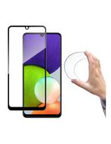 Stiklo plėvelė grūdintas stiklas su rėmeliu, skirtas Samsung Galaxy A22 4G viso dangčio Flexi Nano Screen Black