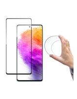 Stiklo plėvelė grūdintas stiklas su rėmeliu Samsung Galaxy A73 Full Cover Flexi Nano Transparent