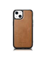 Natūralios odos dėklas skirtas iPhone 14 Plus Leather Oil Wax, šviesiai rudas