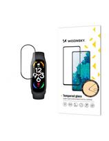 Patvarus viso ekrano grūdintas stiklas su rėmeliu, skirtas Xiaomi Mi Band 8 Full Glue juodai