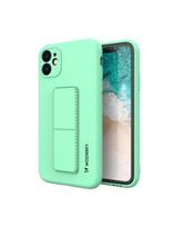 Silikono dėklas su stovu Samsung Galaxy A72 4G Kickstand Case mint