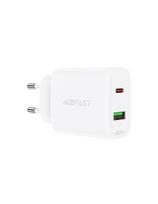 USB-C ir USB 20 W sieninis įkroviklis PPS PD QC 3.0 AFC FCP baltas