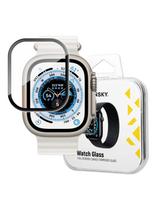 9H grūdintas stiklas su rėmeliu visam Apple Watch Ultra 49mm ekranui