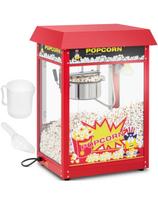Retro kukurūzų spragėsių aparatas TEFLON 1600 W 5-6 kg/ h - raudonas