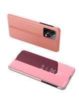 Blizgus atverčiamas dėklas, skirtas Xiaomi Redmi Note 12 5G / Poco X5 Pro 5G Clear View Case Pink