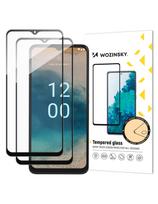 SET 2x 9H grūdintas stiklas visam Nokia G22 ekranui su juodu rėmeliu