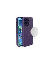 Pintas dėklas, skirtas iPhone 15 Pro su MagSafe Woven Case, violetinė
