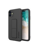 Wozinsky Kickstand Case silikoninis dėklas su stovu iPhone 12 Pro Max juodas