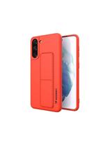 Wozinsky Kickstand Case silikoninis dėklas su stovu, skirtas Samsung Galaxy S21+ 5G Red