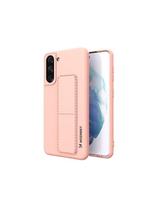 Wozinsky Kickstand Case silikoninis dėklas su stovu, skirtas Samsung Galaxy S21+ 5G Pink