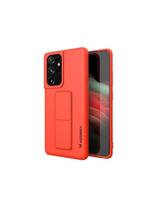 Wozinsky Kickstand Case silikoninis dėklas su stovo dangteliu, skirtas Samsung Galaxy S21 Ultra 5G Red