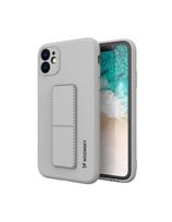 Wozinsky Kickstand Case silikoninis dėklas su stovo dangteliu, skirtas Xiaomi Redmi 10X 4G / Xiaomi Redmi Note 9 pilkai