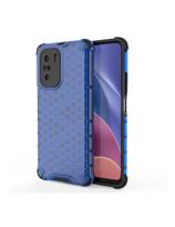 Korinis šarvuotas dėklas su gelio rėmu Xiaomi Redmi K40 Pro+ / K40 Pro / K40 / Poco F3 mėlynas