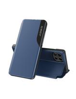 Elegantiškas Eco Leather View Case dėklas su atverčiamu dangteliu ir stovo funkcija, skirta Samsung Galaxy A22 4G mėlyna...