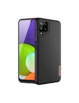Dux Ducis Fino dėklo dangtelis, padengtas nailono medžiaga, skirtas Samsung Galaxy A22 4G juodas