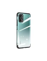 Clear Color dėklo gelio dangtelis su metaliniu rėmeliu Xiaomi Redmi Note 10 5G / Poco M3 Pro juodas