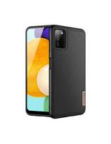 Dux Ducis Fino dėklo dangtelis, padengtas nailono medžiaga, skirtas Samsung Galaxy A03s juodai