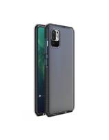„Spring Case Cover“ gelio dėklas su spalvingu rėmeliu, skirtas „Xiaomi Redmi Note 10 5G“ / „Poco M3 Pro Black“