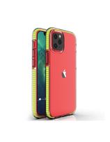 Spring Case, gelinis dėklas su spalvingu rėmeliu iPhone 13 mini geltonai