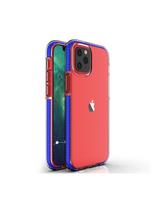 Spring Case, gelinis dėklas su spalvingu rėmeliu iPhone 13 mini, tamsiai mėlynas