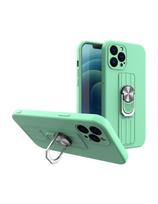 Ring Case silikoninis dėklas su pirštų laikikliu ir stovu iPhone 12 mini mint