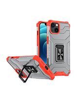 Crystal Ring Case šarvuotas hibridinis korpuso dangtelis + magnetinis laikiklis iPhone 12 mini raudonas
