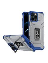 Crystal Ring Case šarvuotas hibridinis korpuso dangtelis + magnetinis laikiklis iPhone 13 Pro Max mėlynas