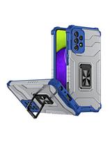 Crystal Ring Case šarvuotas hibridinis korpuso dangtelis + magnetinis laikiklis Samsung Galaxy A72 4G mėlynas