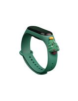 Kalėdinė apyrankė, skirta „Xiaomi Mi Band 4“ / „Mi Band 3“, kalėdinė silikoninė apyrankė tamsiai žalia (Kalėdų eglutė 2)