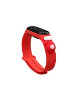Strap Xmas apyrankė, skirta Xiaomi Mi Band 4 / Mi Band 3 Kalėdinė silikoninė apyrankė raudona (pirštinė)